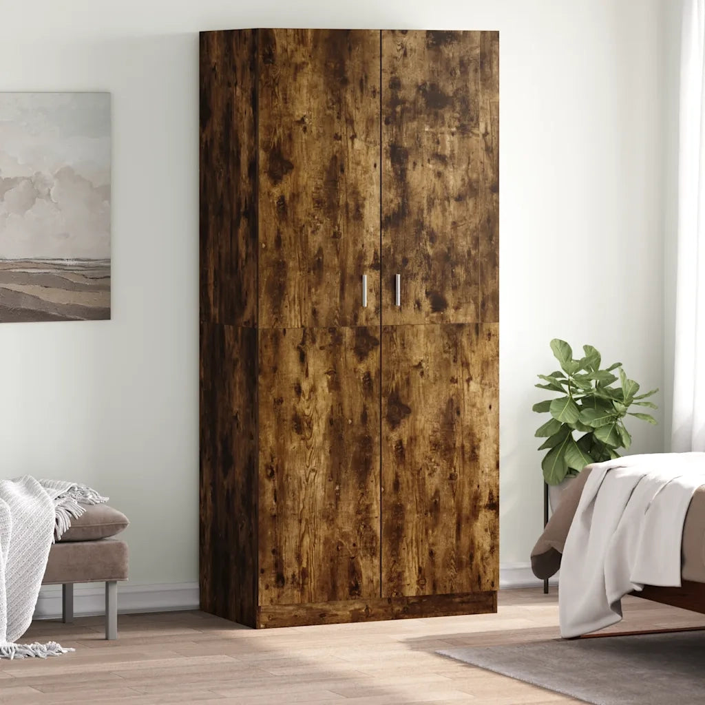 Armadio Rovere Fumo 90x52x200 cm in Legno Multistrato CFW8415727