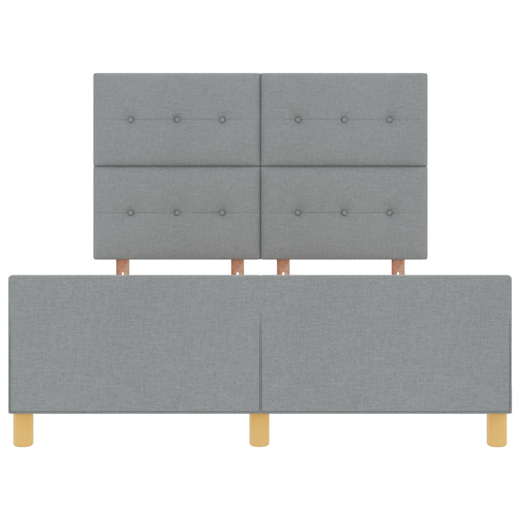 Letto  Grigio chiaro 160x200 cm in tessuto