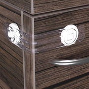 Sicurezza per cassetti trasparente 10 x - protezione per cassetti e cassetti da applicare con adesivo - sicurezza per bambini senza forare per bambini e bambini