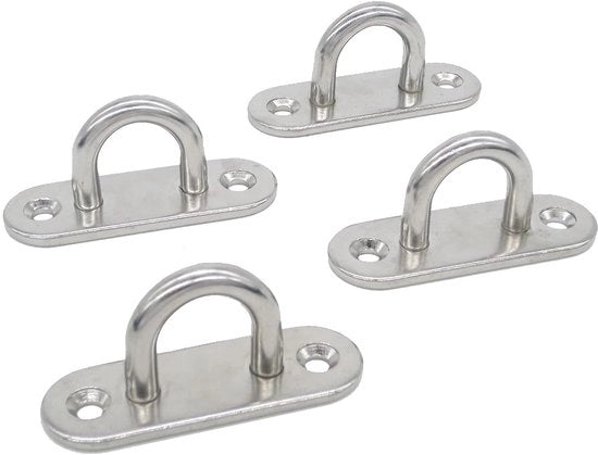 Haken per plafondo per applicazioni di durata - set da 4 - acciaio inossidabile