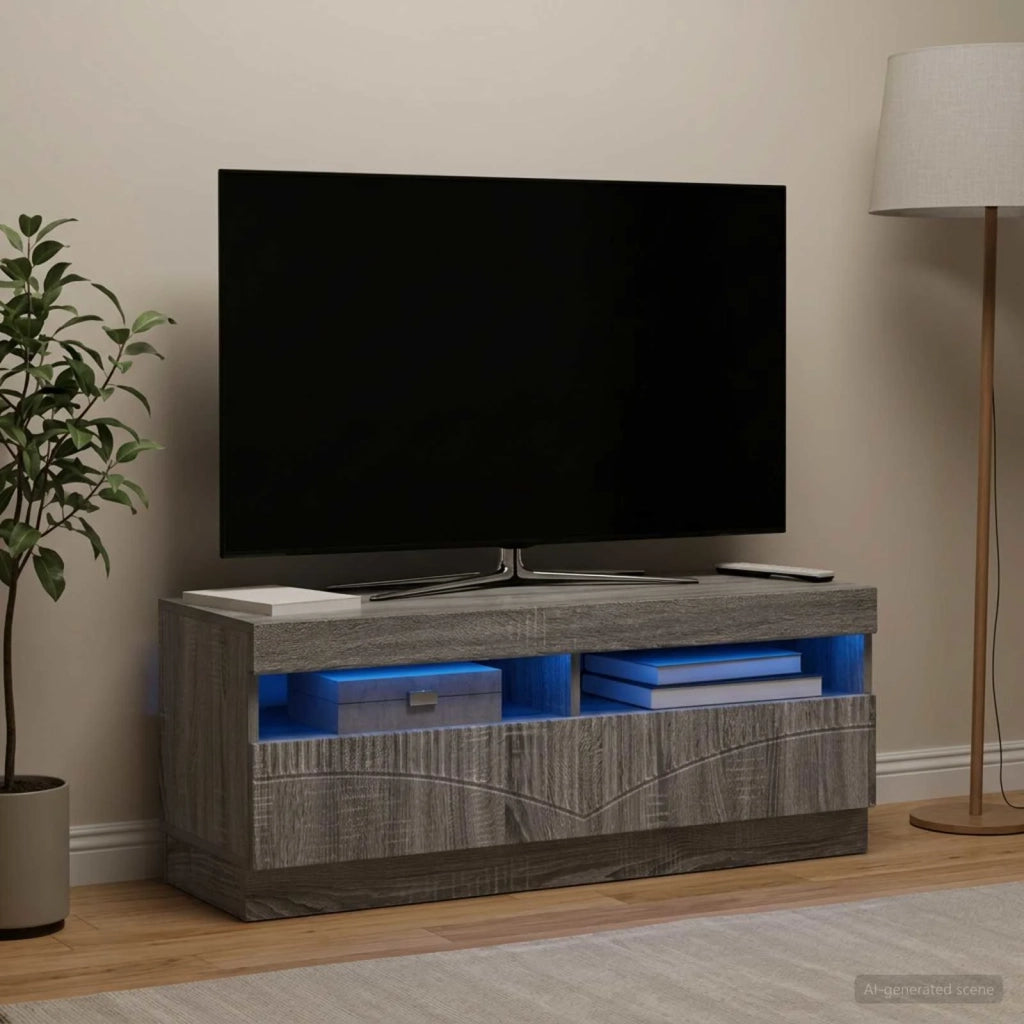 Mobile TV LED Sonoma grigio Legno ingegnerizzato 897431