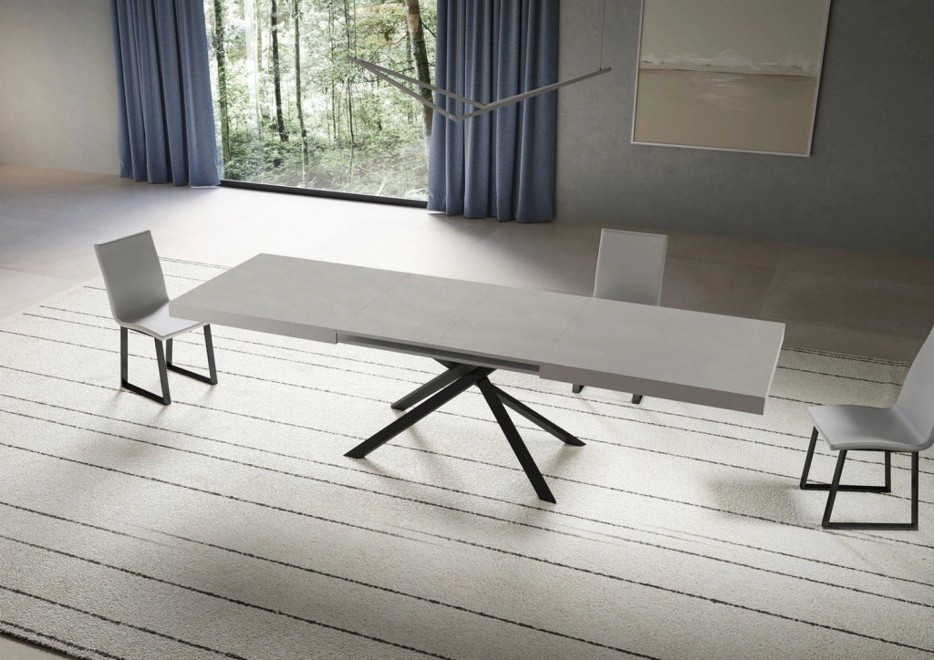 Tavolo Allungabile 180/440x90 cm Niket Cashmere Gambe Antracite