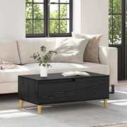 Tavolino da salotto con cassetto Rovere Nero 90 x 50 x 35 cm 881194