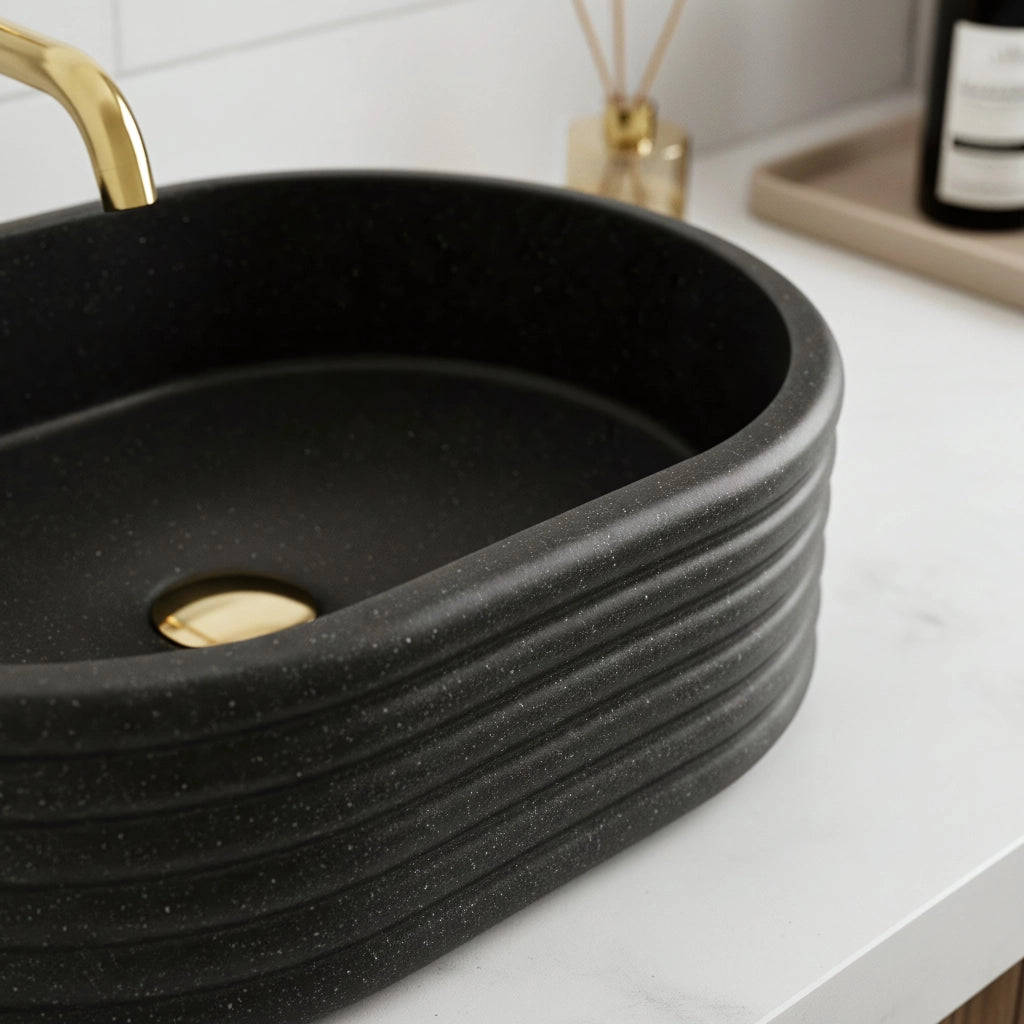 Lavabo Da Appoggio Rea Nicoletta Black