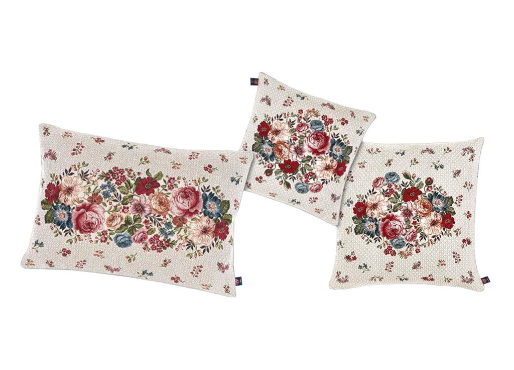 Federa Cuscino Arredo Casa Fodera Tessuto Cinigliato Floreale Emotion - 40x40 - Emotion