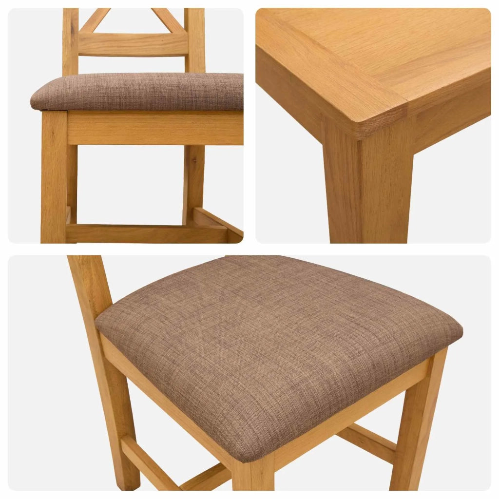 Set da pranzo 5 pz Grigio Legno di Quercia Massello 3430362
