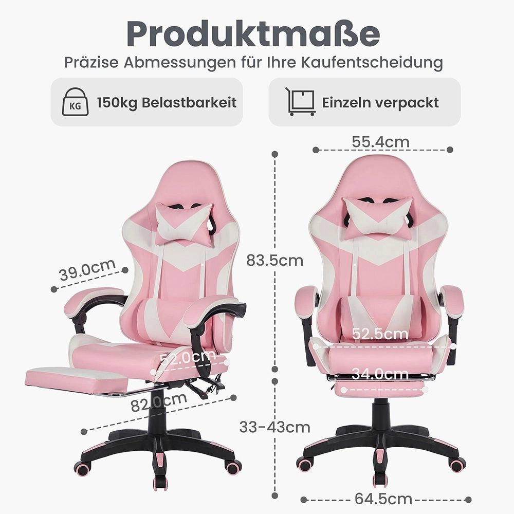 Sedia gaming ergonomica in pelle - Xylo - 360¡ã regolabile con poggiapiedi