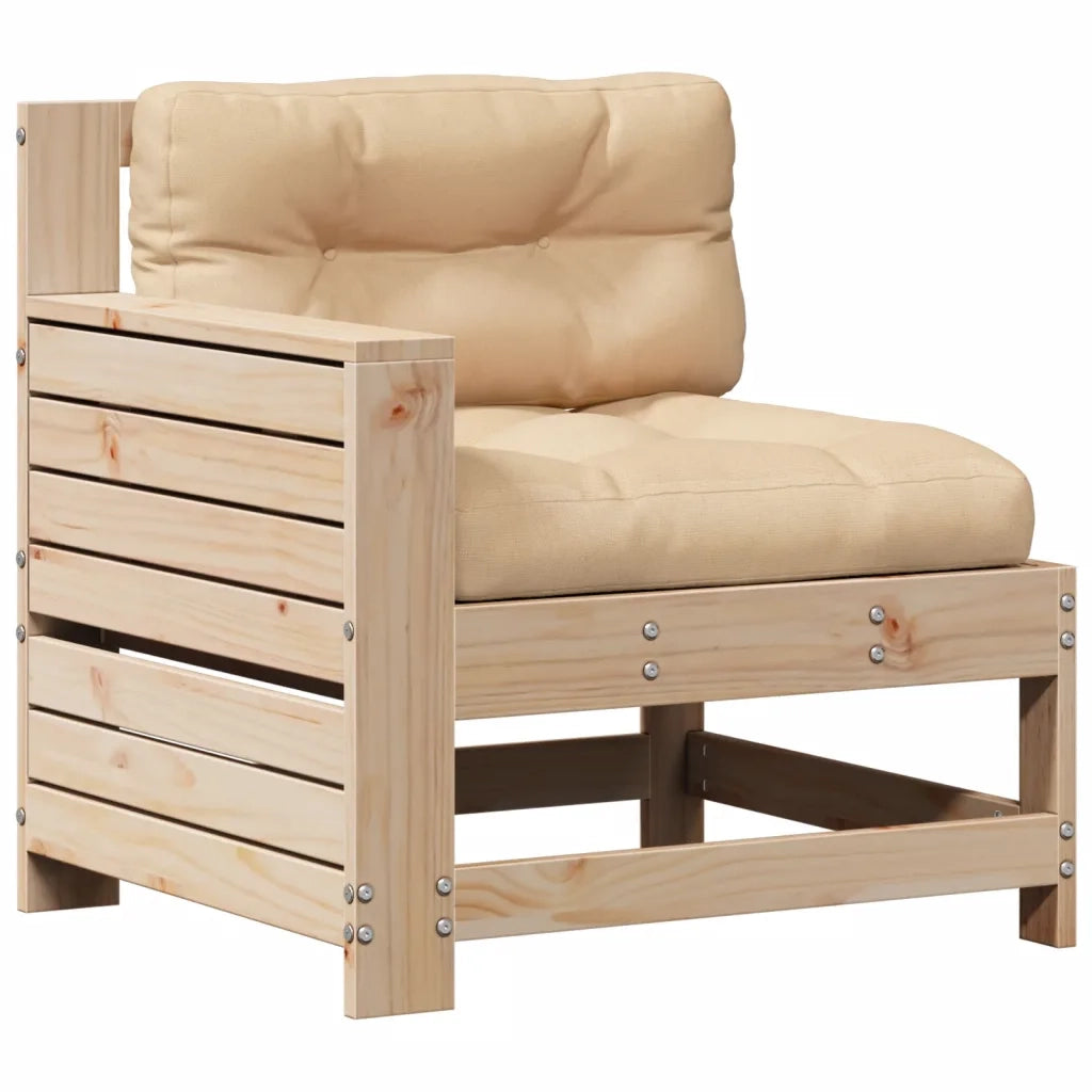 Set Divani Giardino 6 pz con Cuscini in Legno Massello di Pino 3250816