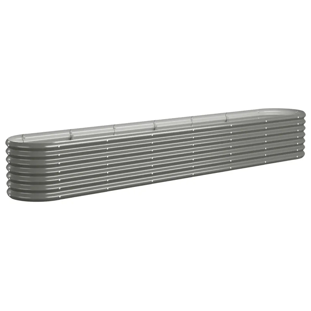 Letto Giardino Acciaio Verniciato a Polvere 224x40x36 cm Grigiocod mxl 73489