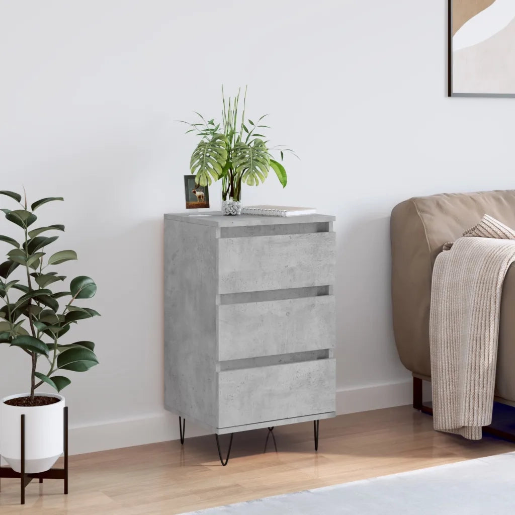 Credenza | Madia | Buffet da pranzo | Armadio da pranzo Grigio Cemento 40x35x70 cm in Legno Multistrato