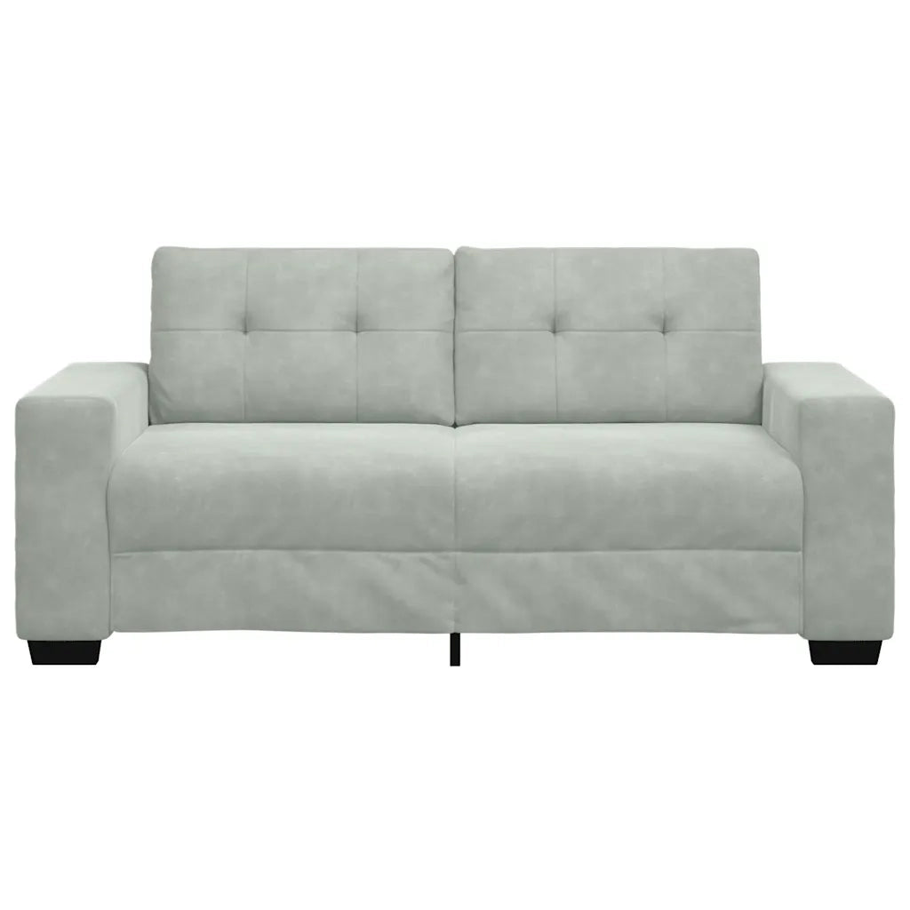 Divano Divanetto Grigio Chiaro 180x77x82 cm in Velluto 4105122