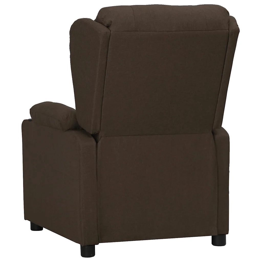 Divano Sedia-Poltrona Reclinabile Marrone Scuro in Tessuto 476294
