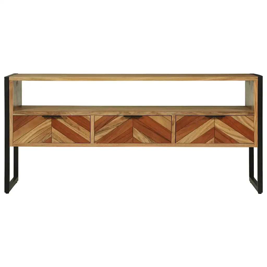 Mobile TV-Credenza per TV-Console TV Marrone 100 x 35 x 50 cm Legno massello di acacia