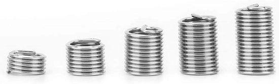 Set di riparazione per dadi 100 pezzi M7 x 1 attrezzo di riparazione per dadi avvolti in acciaio inossidabile set di fissaggio per dadi interni