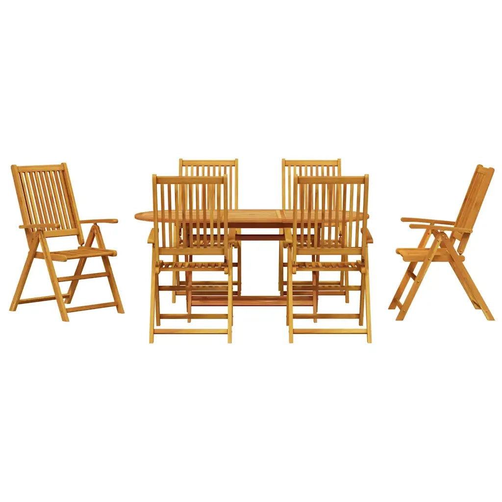Set da Pranzo per Giardino 7 pcs Marrone 3375727