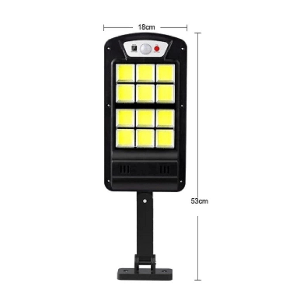 Trade Shop - Luce Ad Energia Solare Sensore Di Movimento A Led Staffa Telecomando Giardino -
