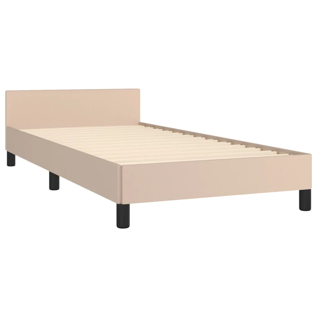 Giroletto con Testiera Cappuccino 90x200 cm in Similpelle