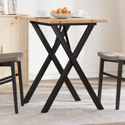 Tavolo da Pranzo Telaio a X 80x50x75,5 cm Legno Pino e Acciaio 3282760