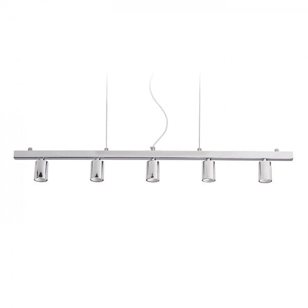 Lampadario RALLONG V base a sospensione  cromo 230V E27 5x42W