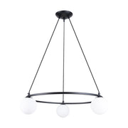 Lampada da soffitto YOLI French Sky in acciaio nero e vetro 3x8W LED G9 IP20