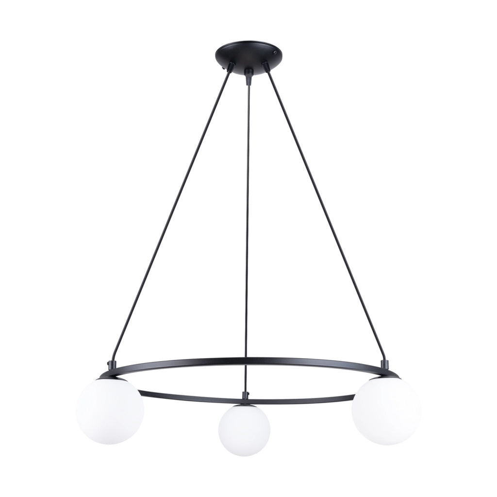 Lampada da soffitto YOLI French Sky in acciaio nero e vetro 3x8W LED G9 IP20