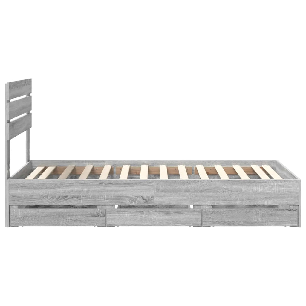 Struttura del letto con cassetto Grigio Sonoma 75 x 190 cm 3411543