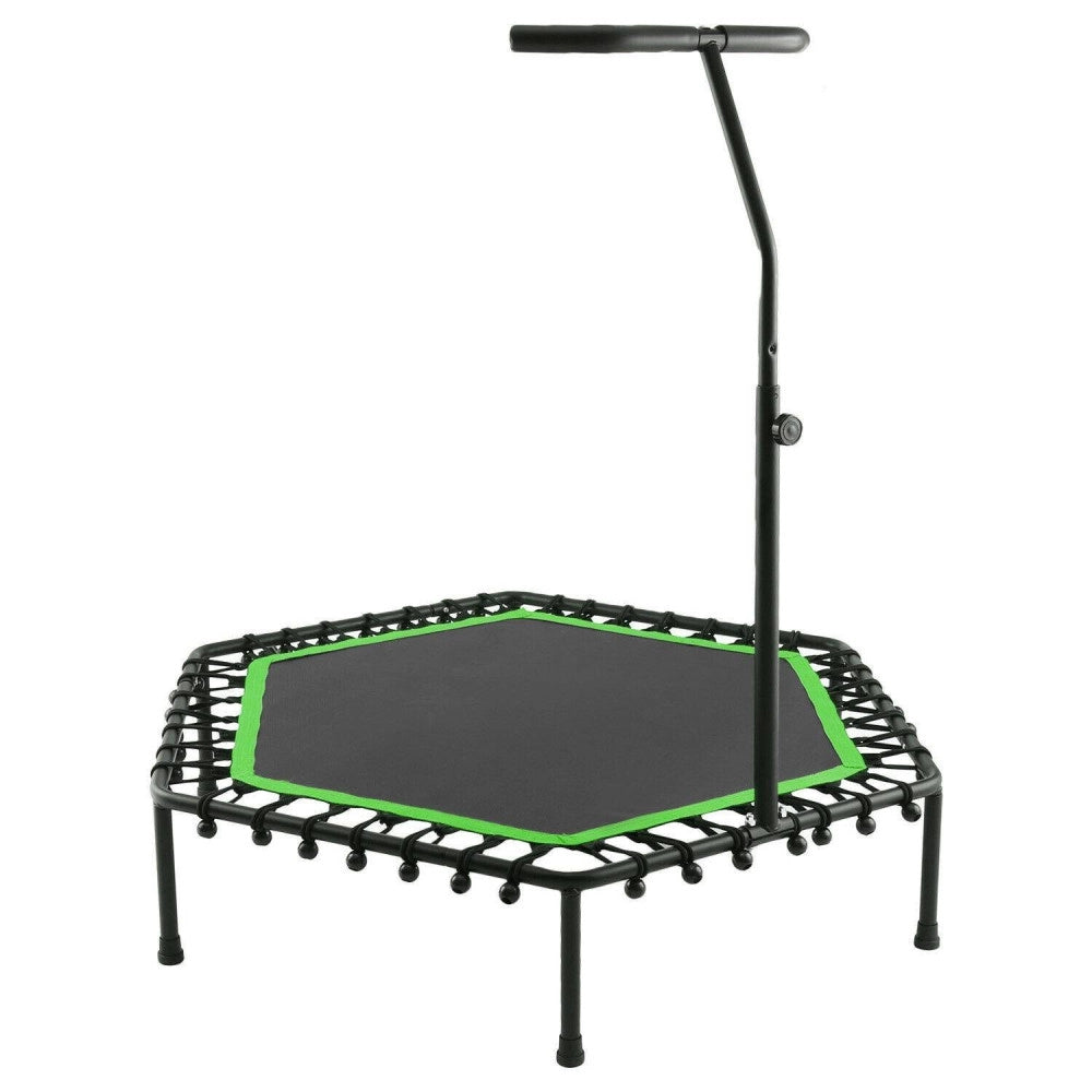 Trade Shop - Trampolino Tappeto Molle Elastico 150kg Con Maniglia Di Sicurezza Fitness Sport -