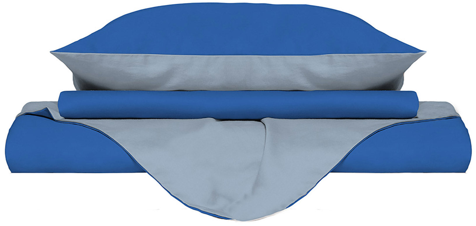 Copripiumino con Sacco e Federe Doubleface Royal/Azzurro Singolo