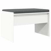 Panca per ingresso con cuscino Bianco 63 x 38 x 40 cm