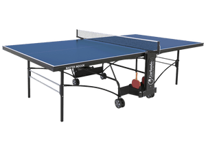 Tavolo da Pin Pong con Piano Blu e Ruote per Interno Garlando Master Indoor