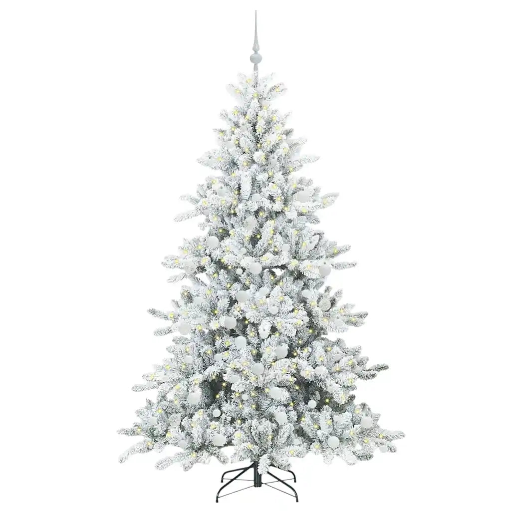 Albero di Natale Artificiale con Rami Pieghevoli Bianco 180 cm 3397721