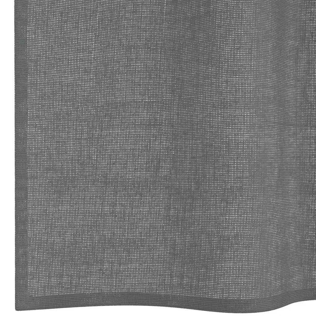 Tende in Voile con Occhielli 2 pz Grigio Scuro 140x225 cm 4102079