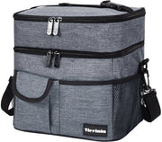 Grossa Tasca di Isolamento per Picnic, 17L, Tasca di Lusso per Uomo e Donna, Tasca di Picnic Opvoluta, Tasca di Isolamento per Viaggio, Tasca di Campeggio, Tasca di Picnic per Festa al Fuoco