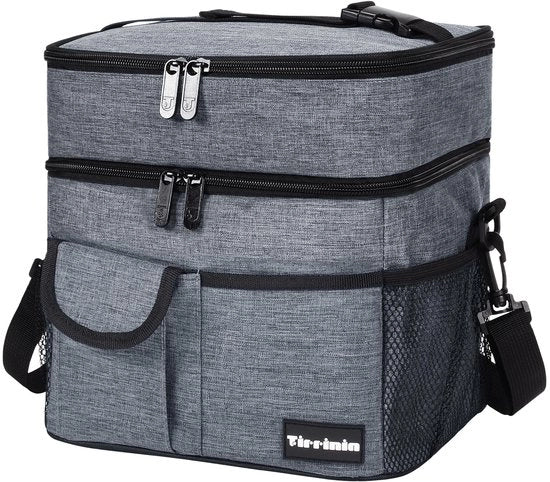 Grossa Tasca di Isolamento per Picnic, 17L, Tasca di Lusso per Uomo e Donna, Tasca di Picnic Opvoluta, Tasca di Isolamento per Viaggio, Tasca di Campeggio, Tasca di Picnic per Festa al Fuoco