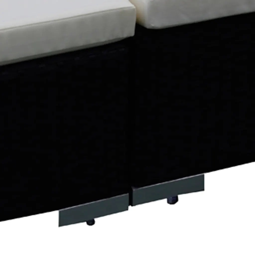 Set Divani da Giardino 12 pz con Cuscini in Polyrattan Nero 42092
