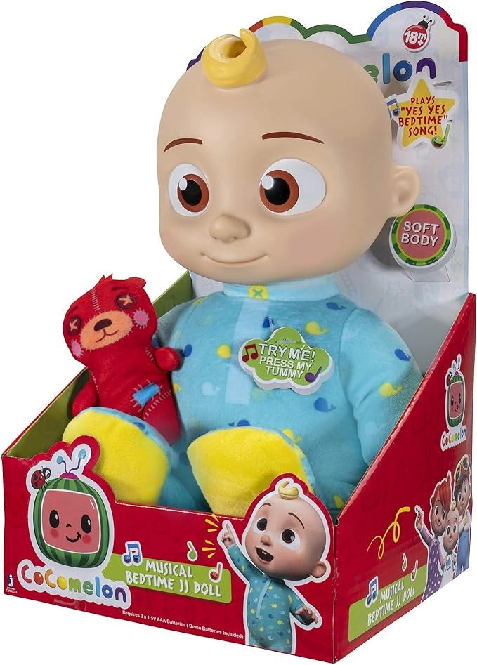 Cocomelon Musical Bedtime,Bambolotto musciale JJ,Jazwares,Eta 2-4 anni