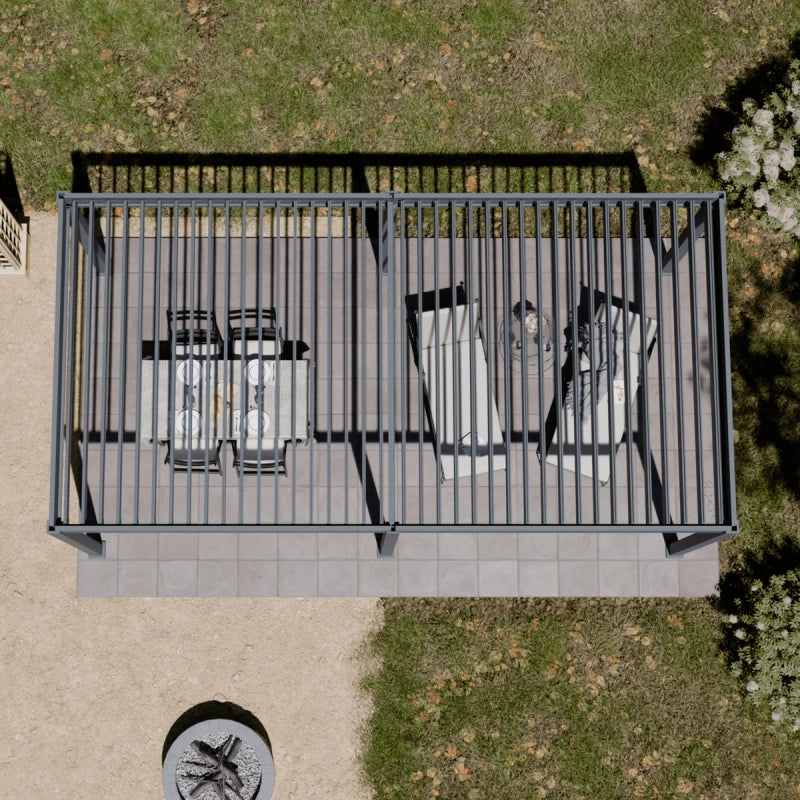 Pergola bioclimatica motorizzata OmbrÃ©a ELMO autoportante 3x6M - Antracite