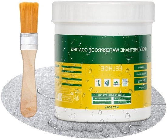 300g Coating trasparente e impermeabile, Impermeabilizzante per bagni, pavimenti e tetti, Ideale per interni e esterni