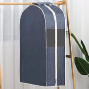 Cassa per abiti con cerniera, cassa per abiti in cotone e lino, cassa per abiti a lungo termine, protezione per giacche e abiti contro la polvere (dimensioni: 120*60*28cm, colore: blu)