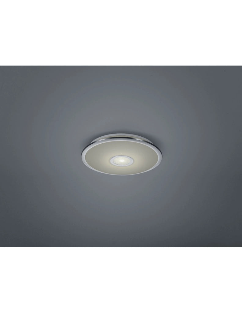 Plafoniera Multifunzionale Disco Led Osaka Ø42 cm Cromo Trio Lighting