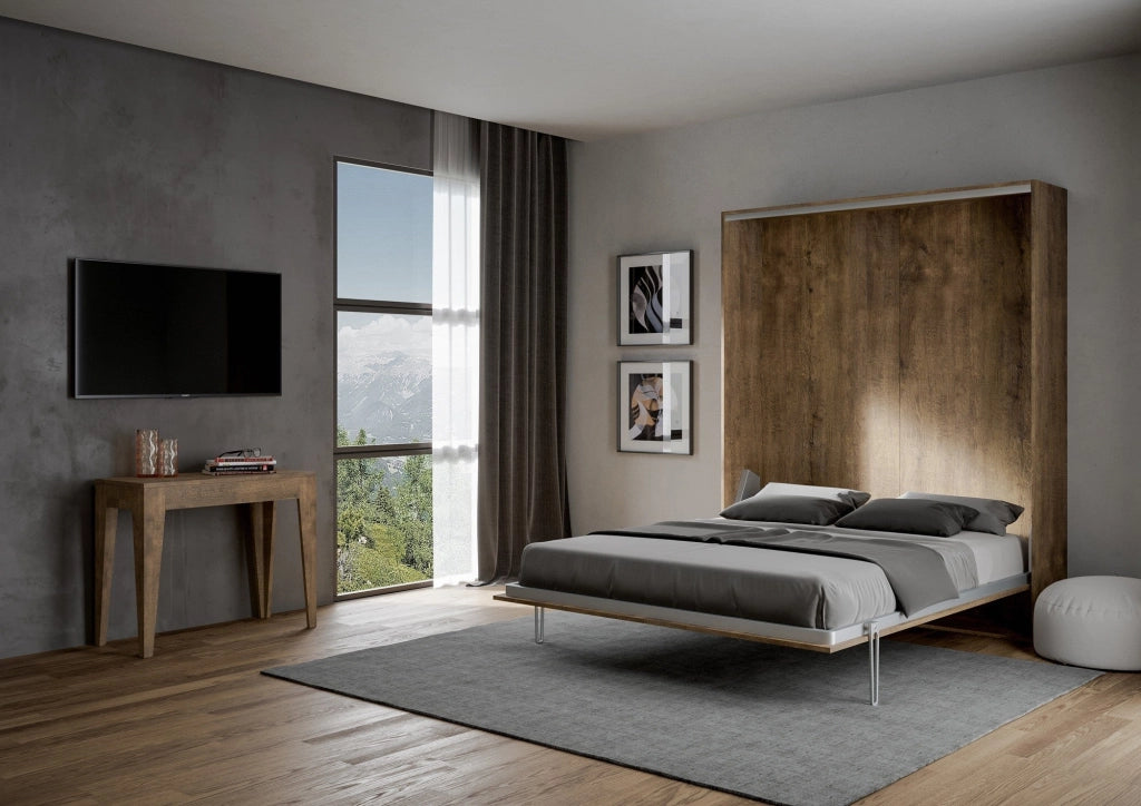 Letto Matrimoniale a Scomparsa Salvaspazio Kentaro H210 cm Marrone