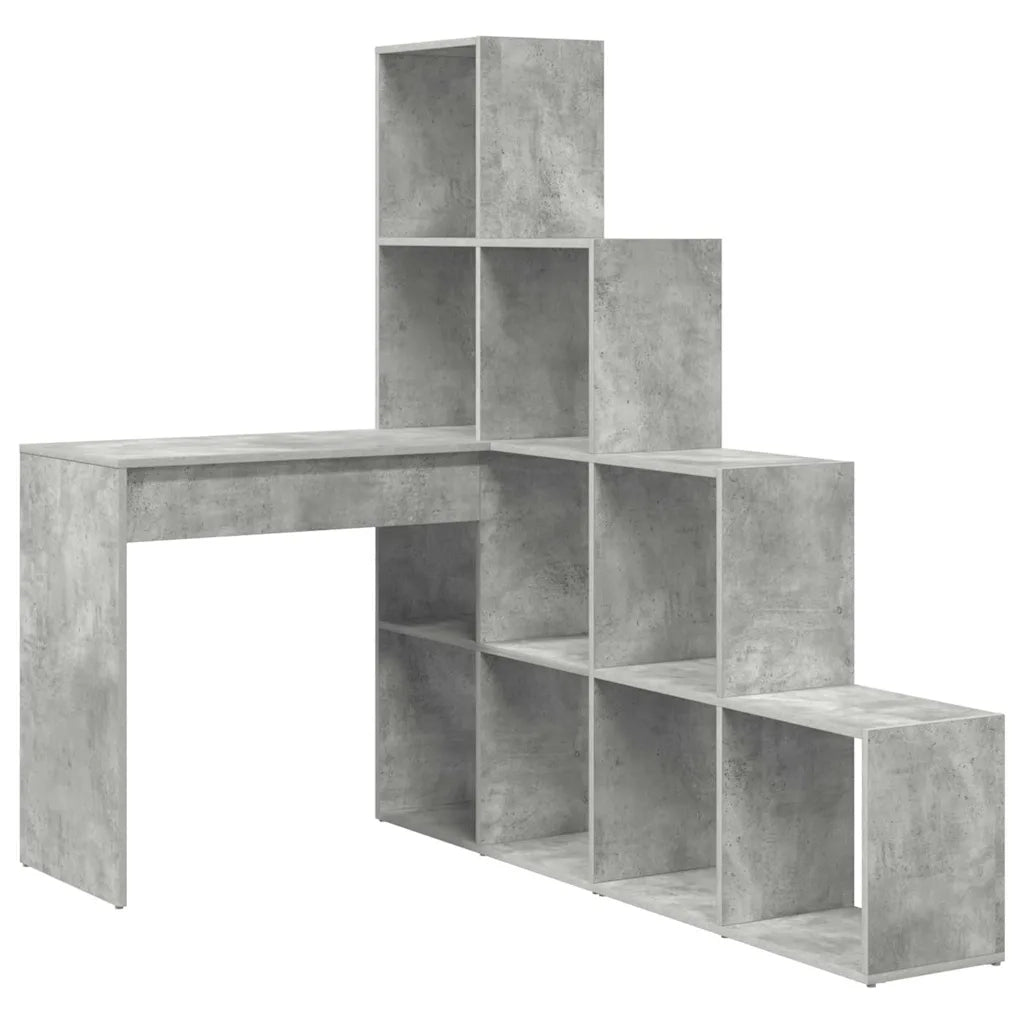 Scrivania | Tavolo da Ufficio ad angolo Grigio cemento 101,5 x 149,5 x 149,5 cm