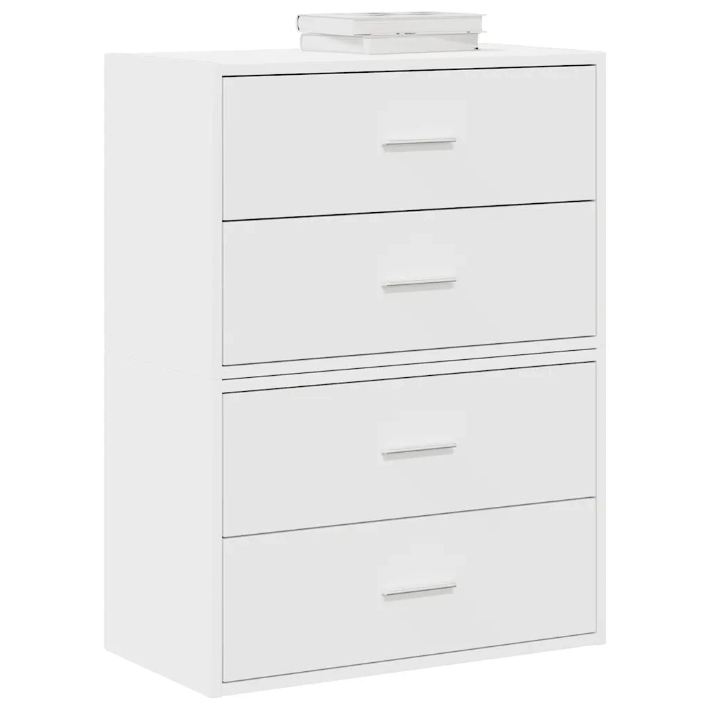 Armadi con 2 Cassetti 2 pz Bianchi 60x31x40cm Legno Multistrato CFW9302842