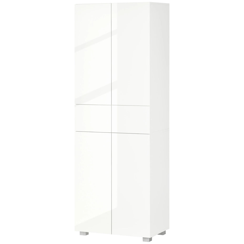Armadio Bianco 4 Porte con Ripiani ¨C Minimal ¨C 60x35x170 cm