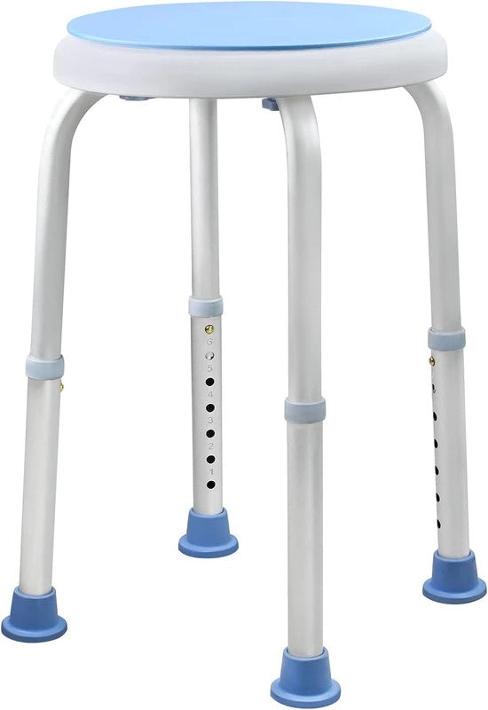 Toilette per anziani, regolabile in altezza da 37-53 cm, elevatore di toilette con suola antiscivolo, sgabello per doccia con rotazione 360°, tipo 1.