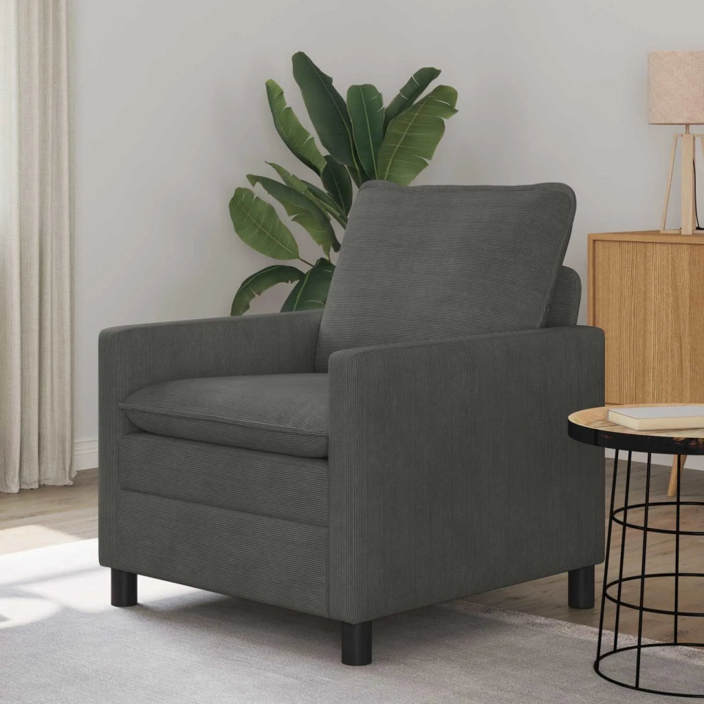 Divano Grigio Scuro 76 x 81 x 87,5 cm Tessuto