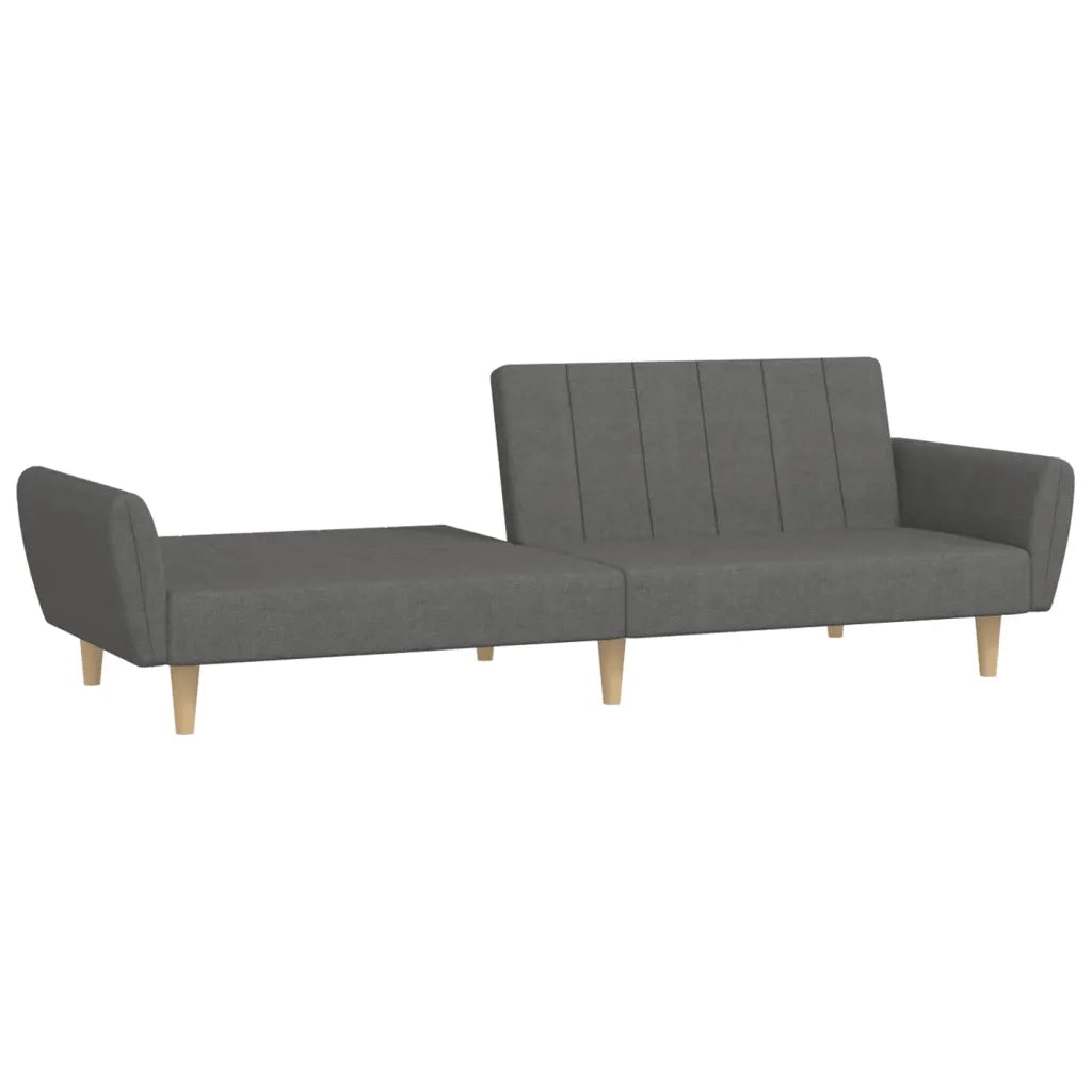 Divano Letto a 2 Posti Grigio Chiaro in Tessuto 375852