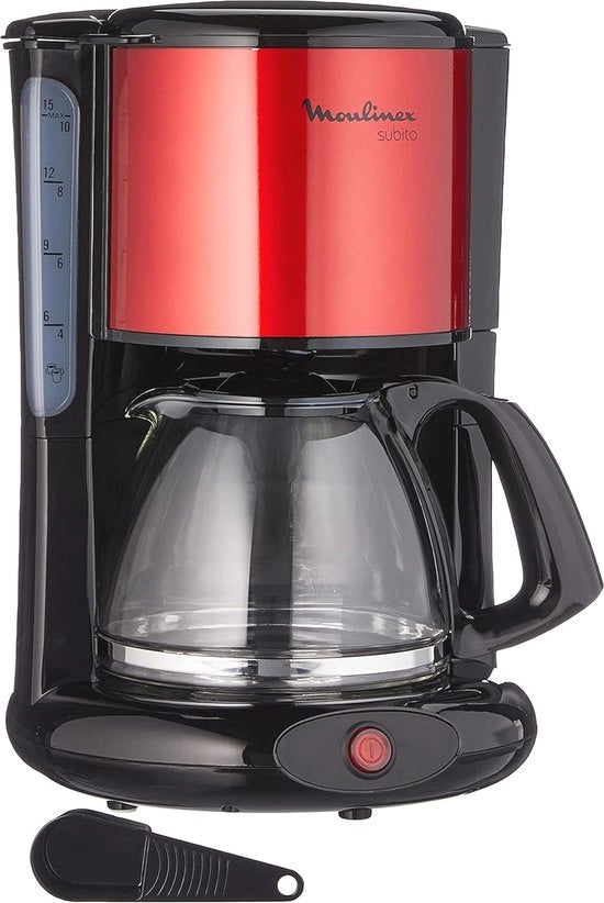 Filtro caffè automatico con becher in vetro per 10-15 tazze - Spegnimento automatico - Acciaio inossidabile