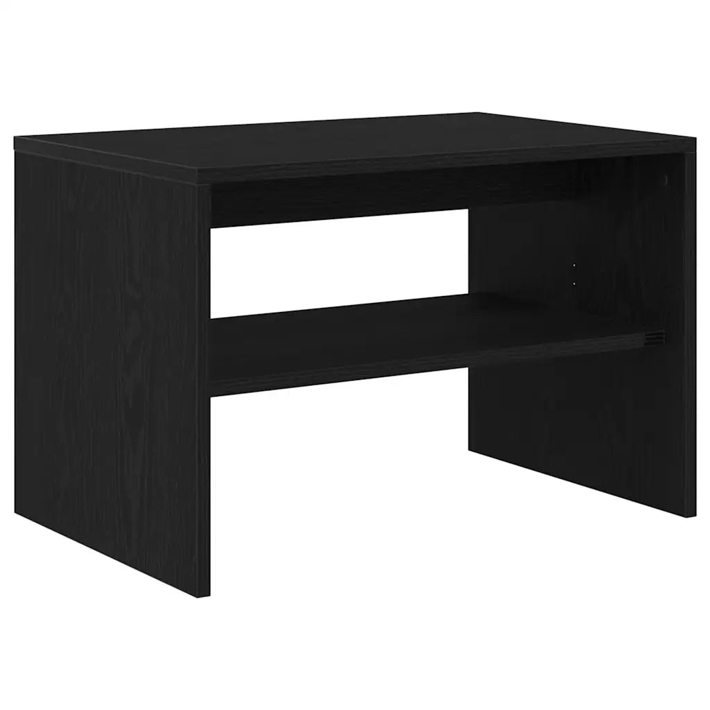 Mobile Porta TV Rovere Nero 60x40x40 cm in Legno Multistrato
