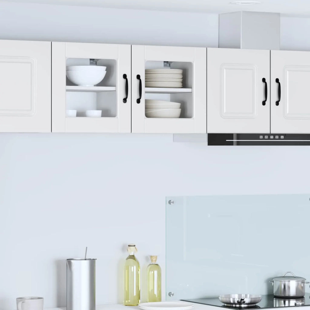 Mobile in vetro da parete PORTO 2 pcs Bianco 40 x 31 x 40 cm 885186